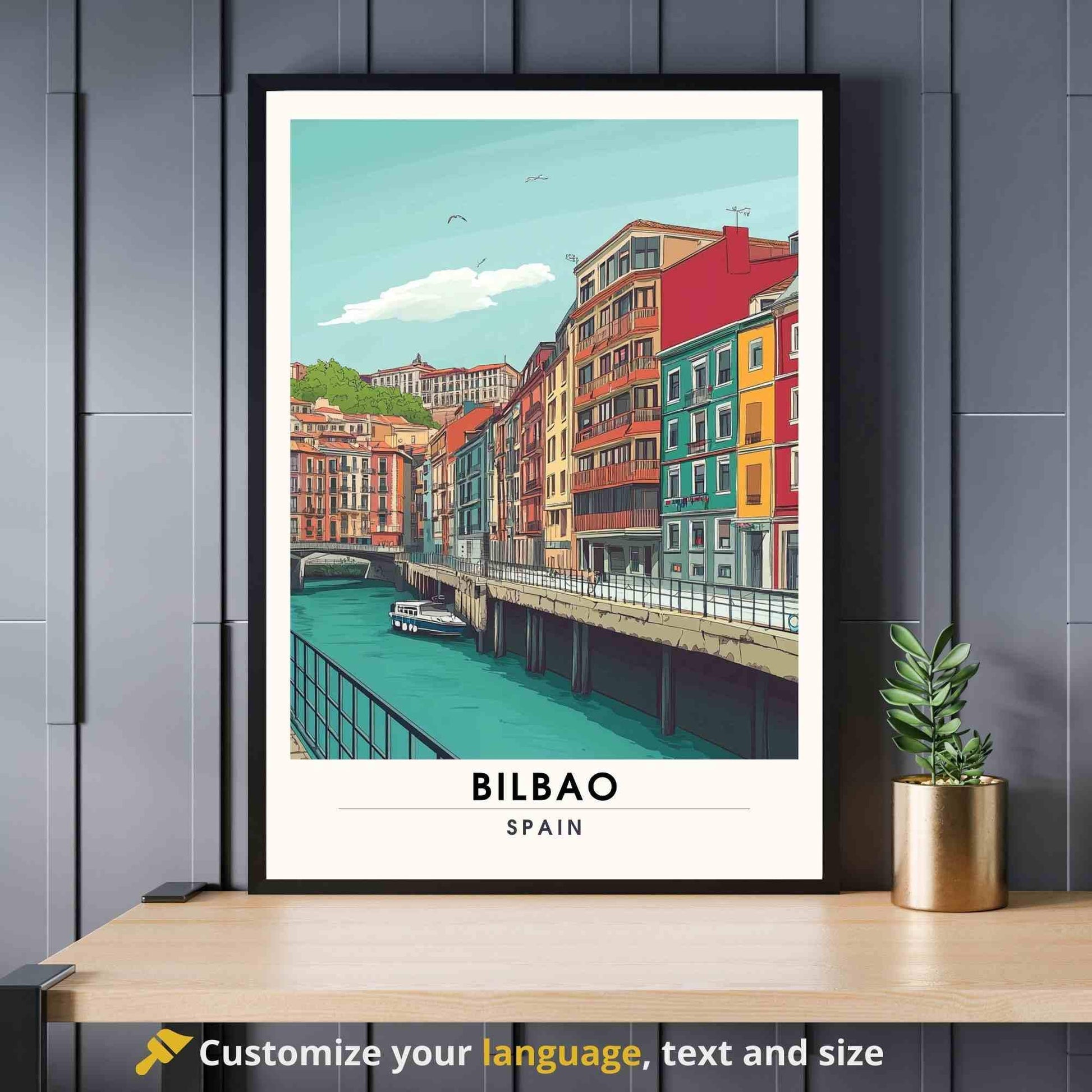 Affiche Bilbao | Impression de voyage Bilbao - Affiche Espagne