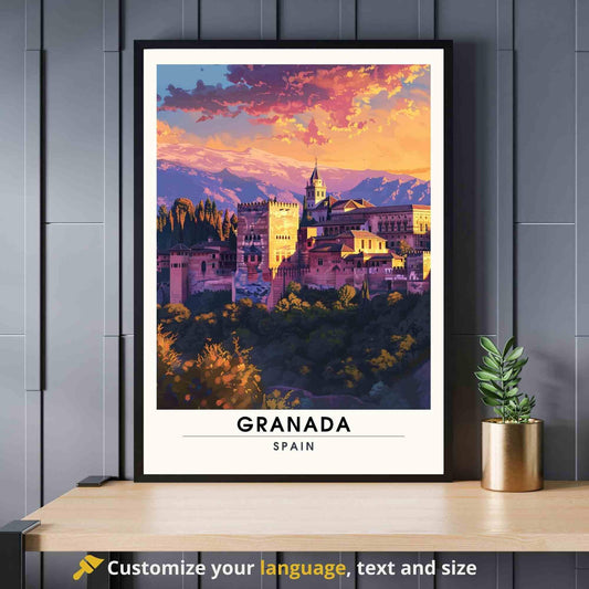 Affiche Grenade | Impression Grenade, Espagne - Alhambra