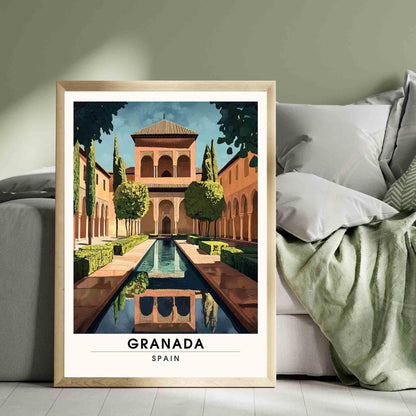 Affiche Grenade | Impression de voyage Grenade, Espagne - Alhambra