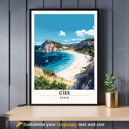 Affiche Îles Cíes, | Impression Îles Cíes, Espagne