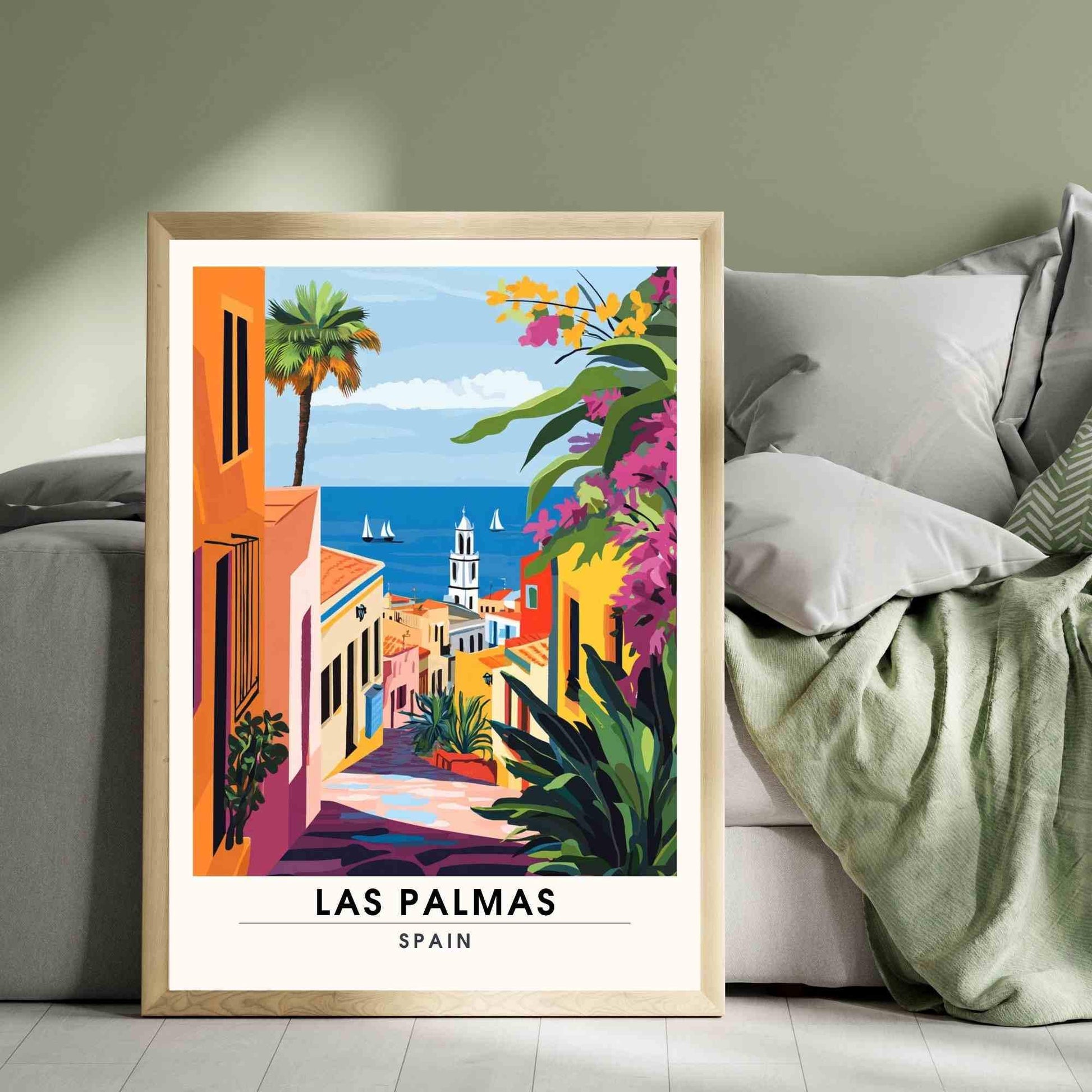 Affiche Las Palmas | Impression Las Palmas - Vue depuis les rue de la ville