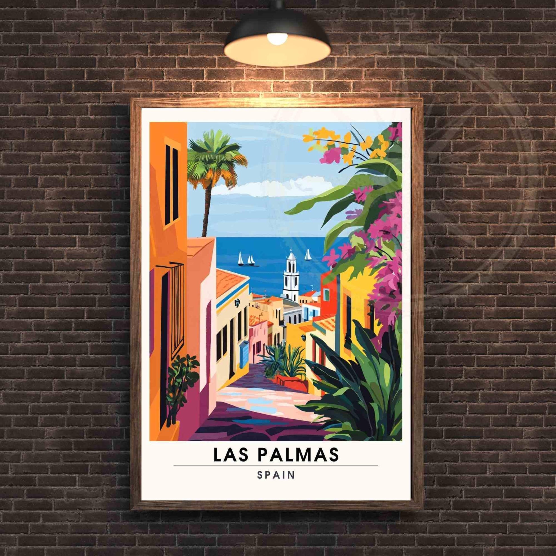 Affiche Las Palmas | Impression Las Palmas - Vue depuis les rue de la ville