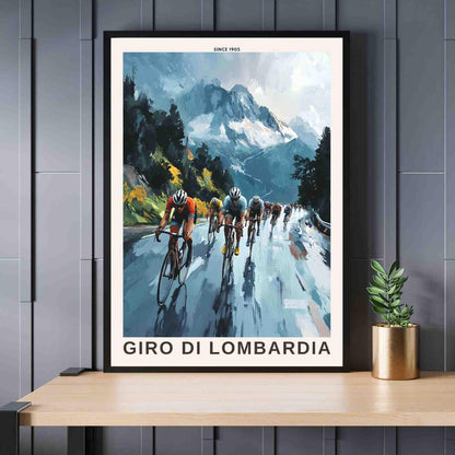 Affiche Tour de Lombardie - Impression Tour de Lombardie, Italie - PASSO DI GANDA