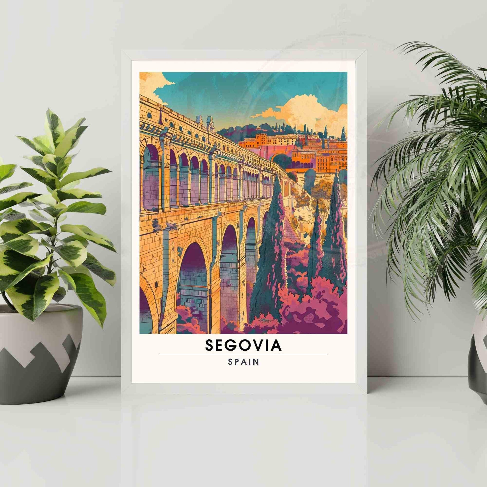 Affiche Ségovie | Impression Ségovie - Aqueduc de Ségovie, Espagne