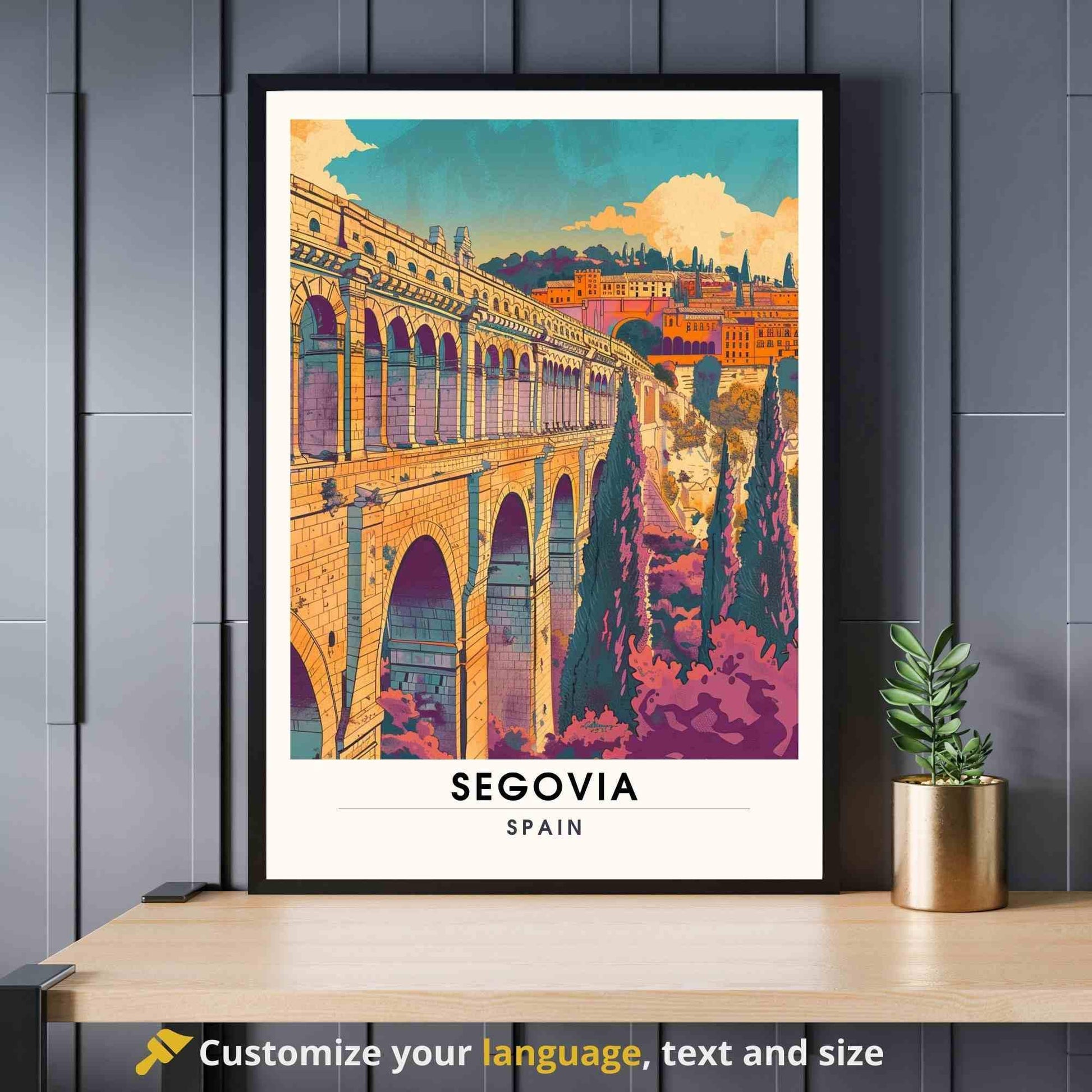 Affiche Ségovie | Impression Ségovie - Aqueduc de Ségovie, Espagne