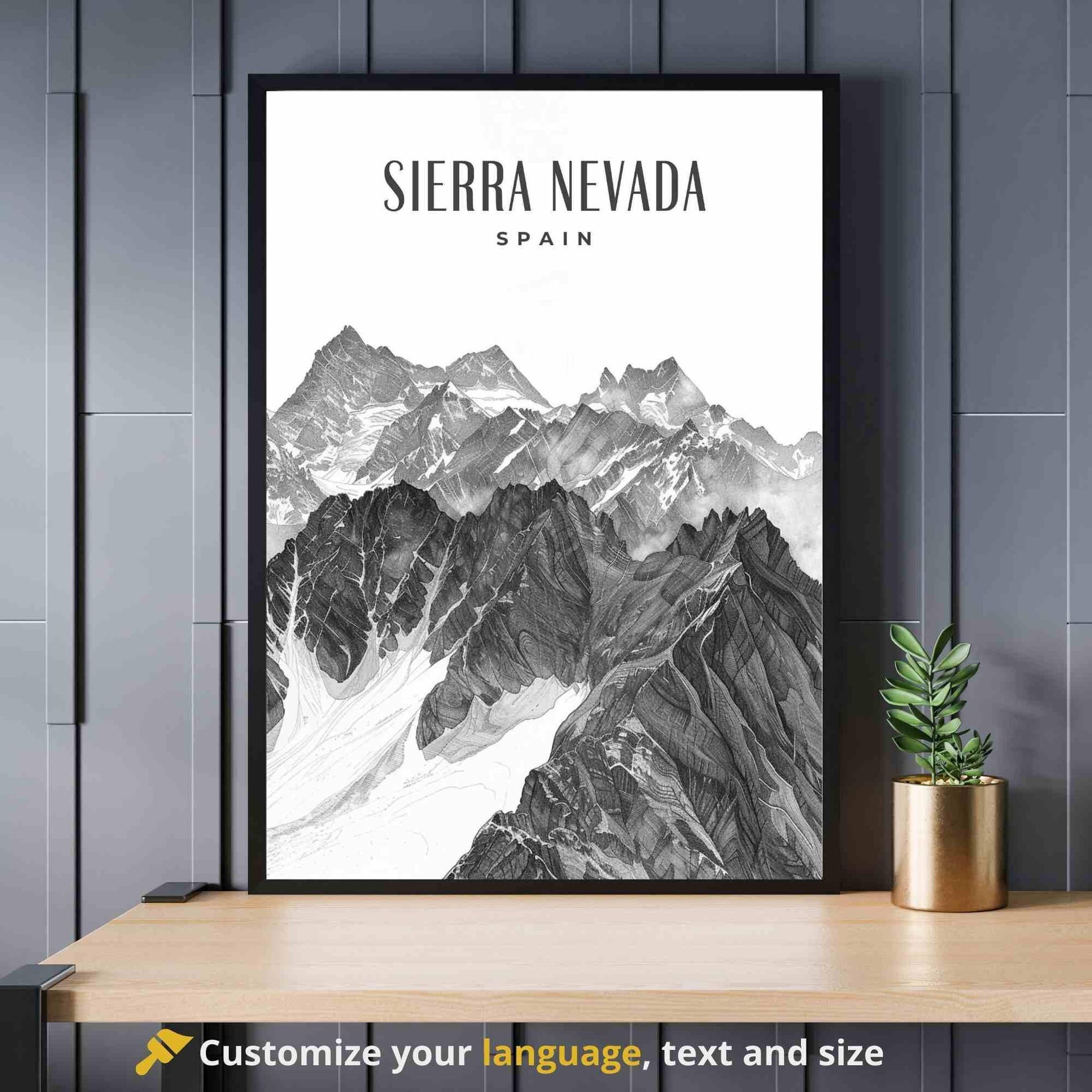 Sierra Nevada blackand white