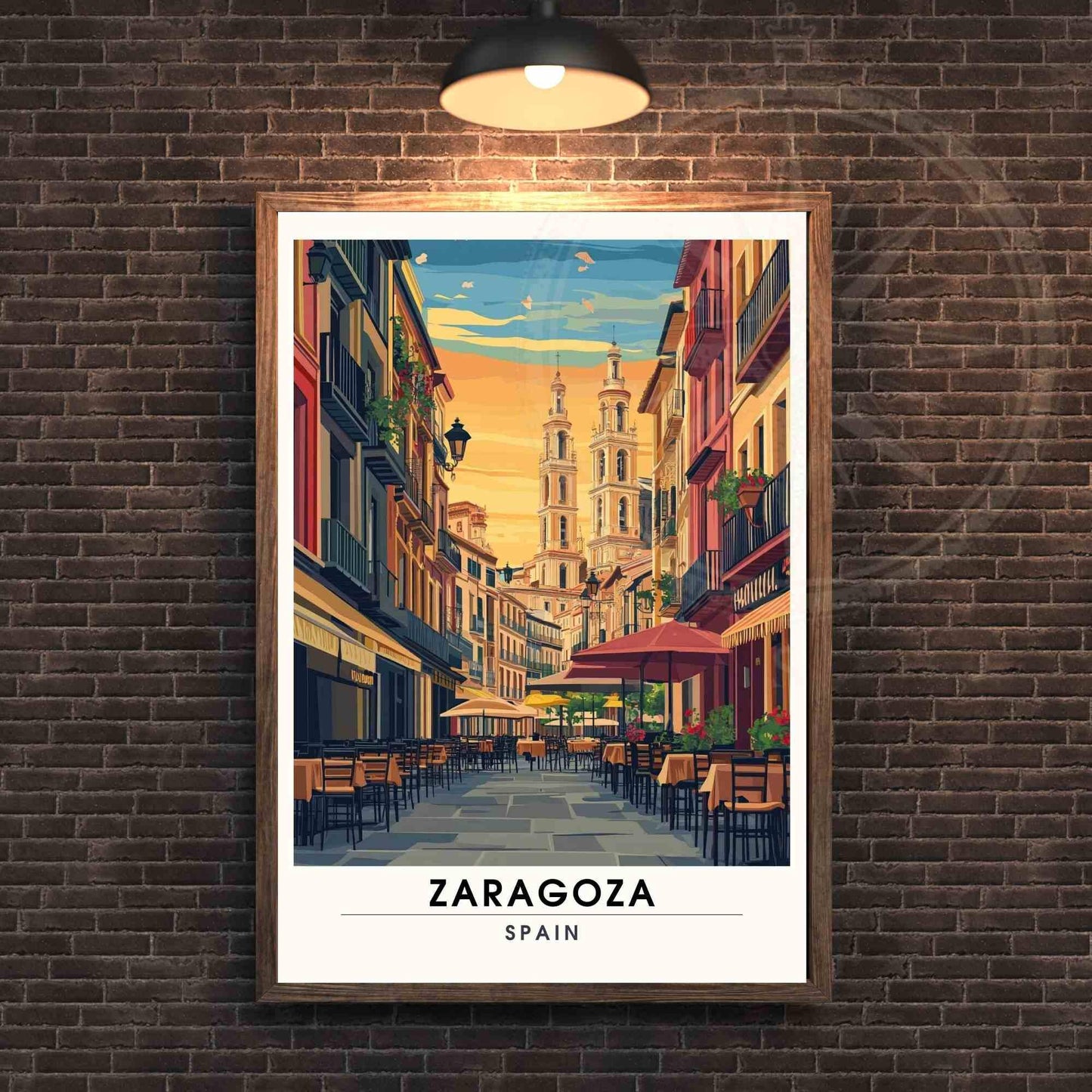 Affiche Saragosse | Impression de voyage Saragosse, Espagne