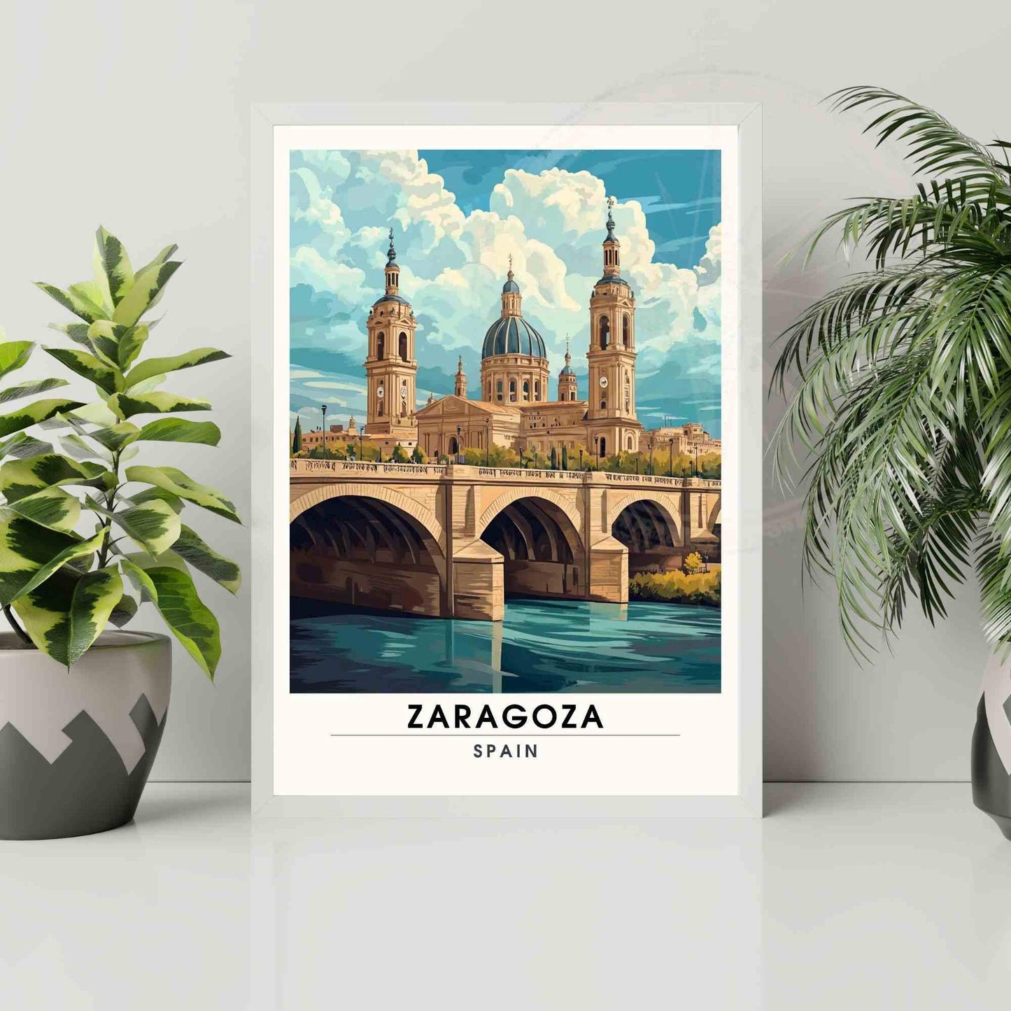 Zaragoza travel Poster