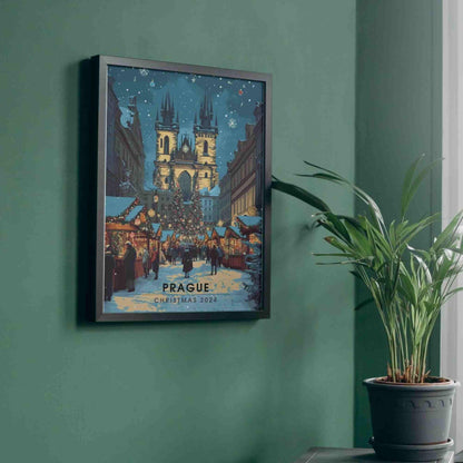 Prague Christmas Poster | Prague print - Czech Republic poster