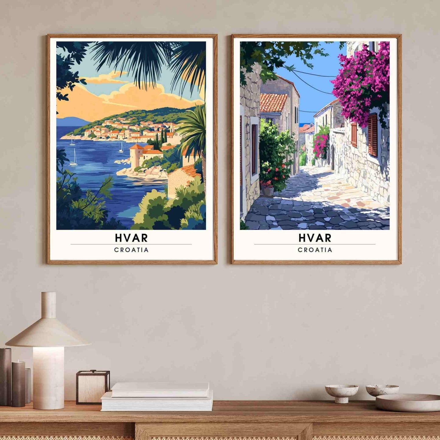 Affiche de voyage Hvar | Impression Hvar, Croatie