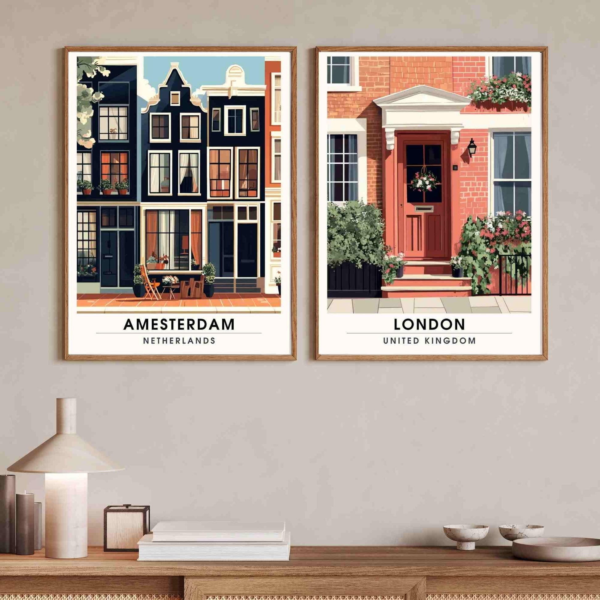 Amsterdam Poster | Amsterdam travel Print, Netherlands