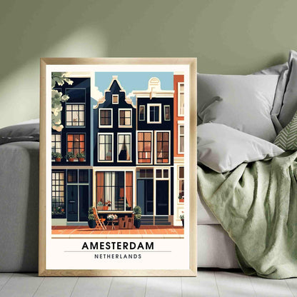 Amsterdam Poster | Amsterdam travel Print, Netherlands