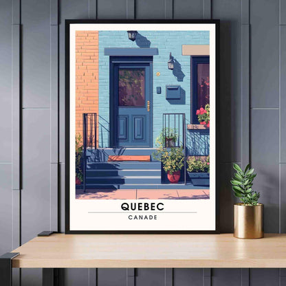 Quebec Poster | Quebec print - façades of Québec