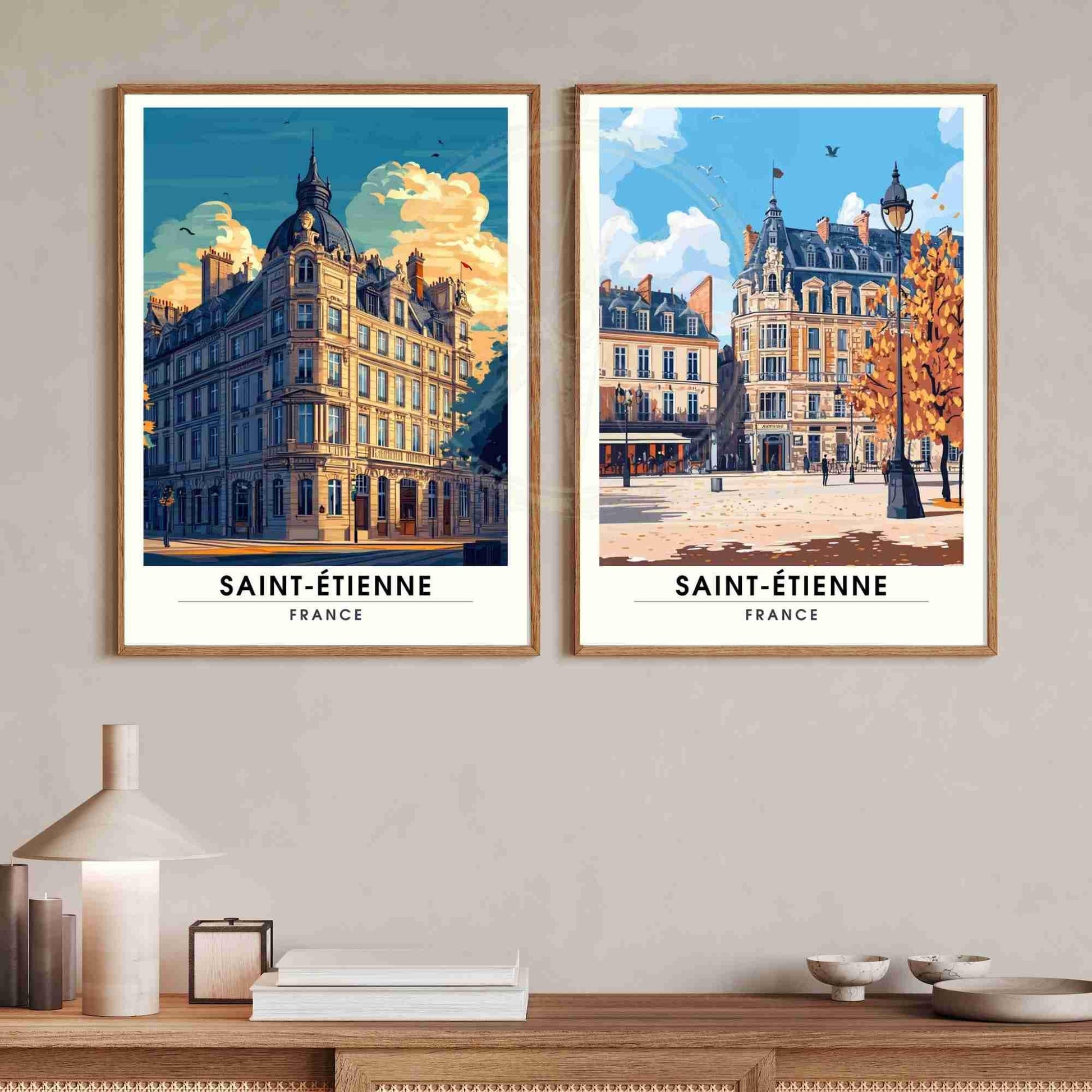 Affiche Saint-Étienne | Impression de voyage Saint-Étienne, France