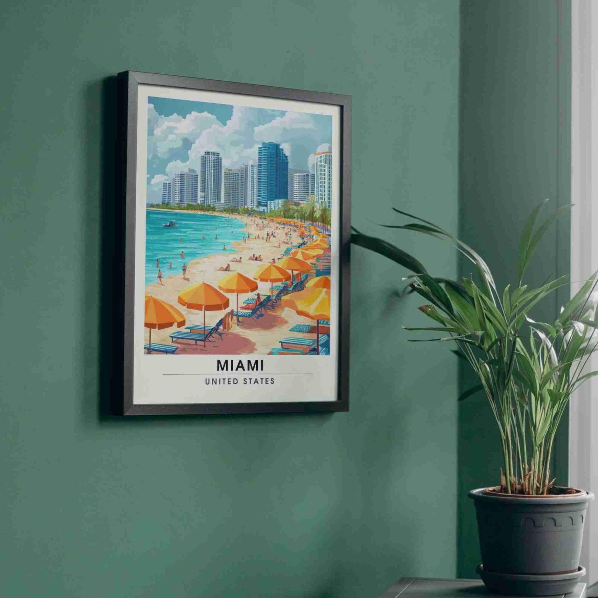 Miami Poster | Miami print, USA