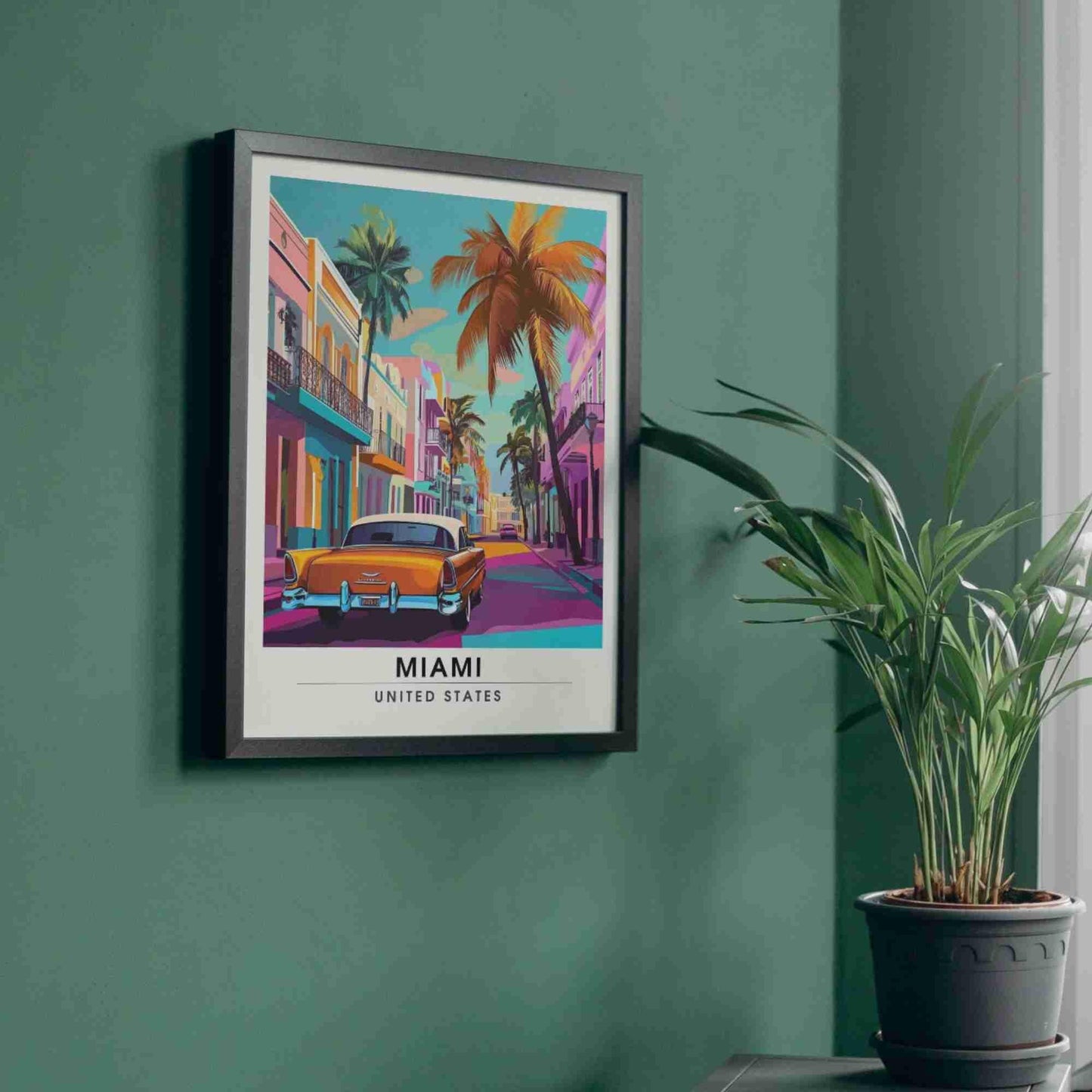 Affiche Miami | Impression de voyage Miami, États-Unis - Little Havana