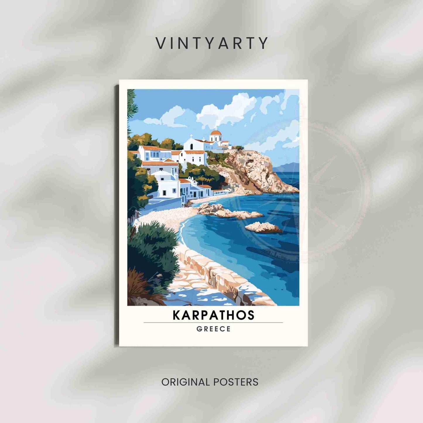 Affiche Karpathos | Impression de voyage Karpathos, Grèce