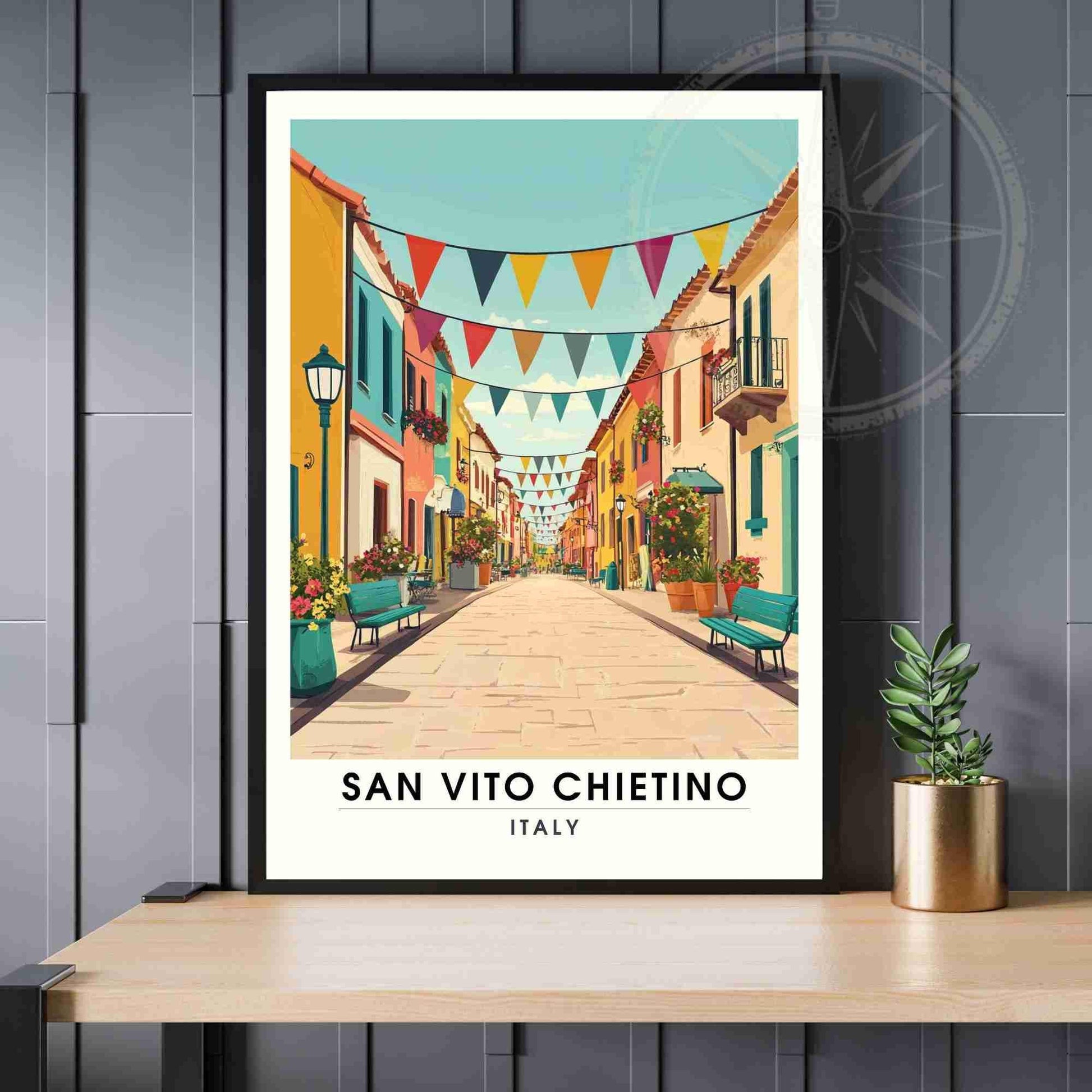 Affiche de voyage San Vito Chietino | Impression San Vito Chietino, Italie