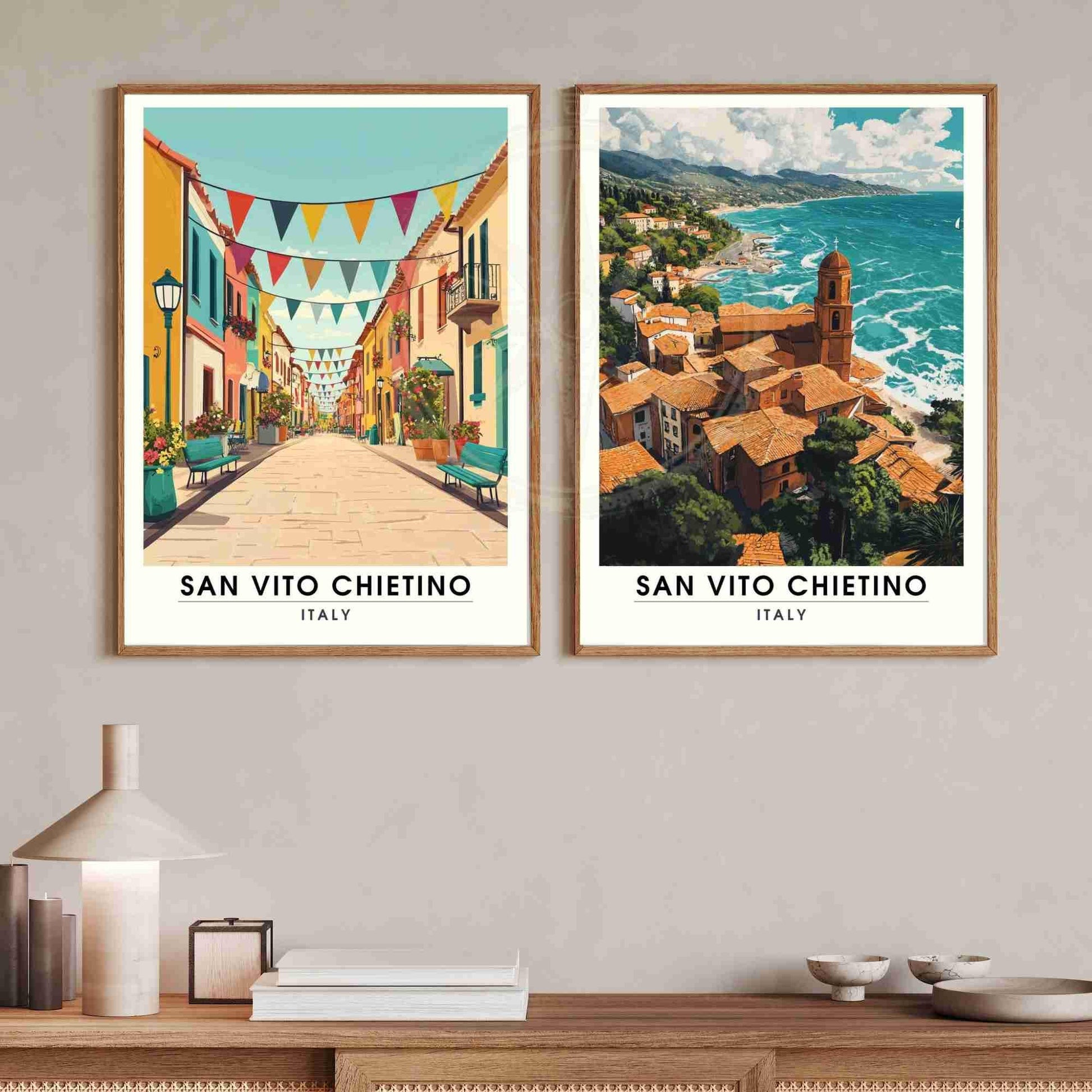 Affiche de voyage San Vito Chietino | Impression San Vito Chietino, Italie