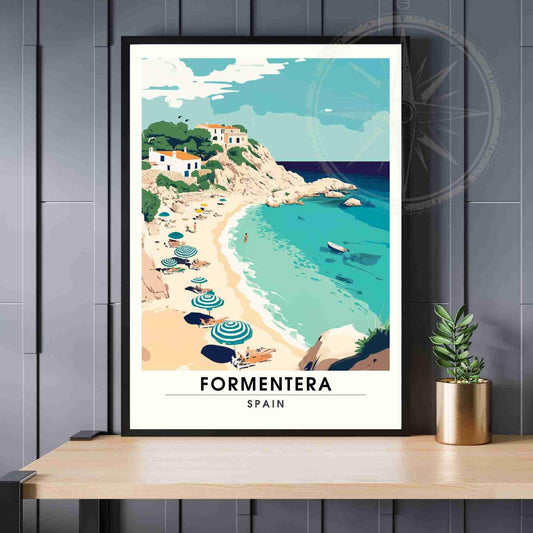 Formentera Poster | Formentera travel print, Balearic Islands