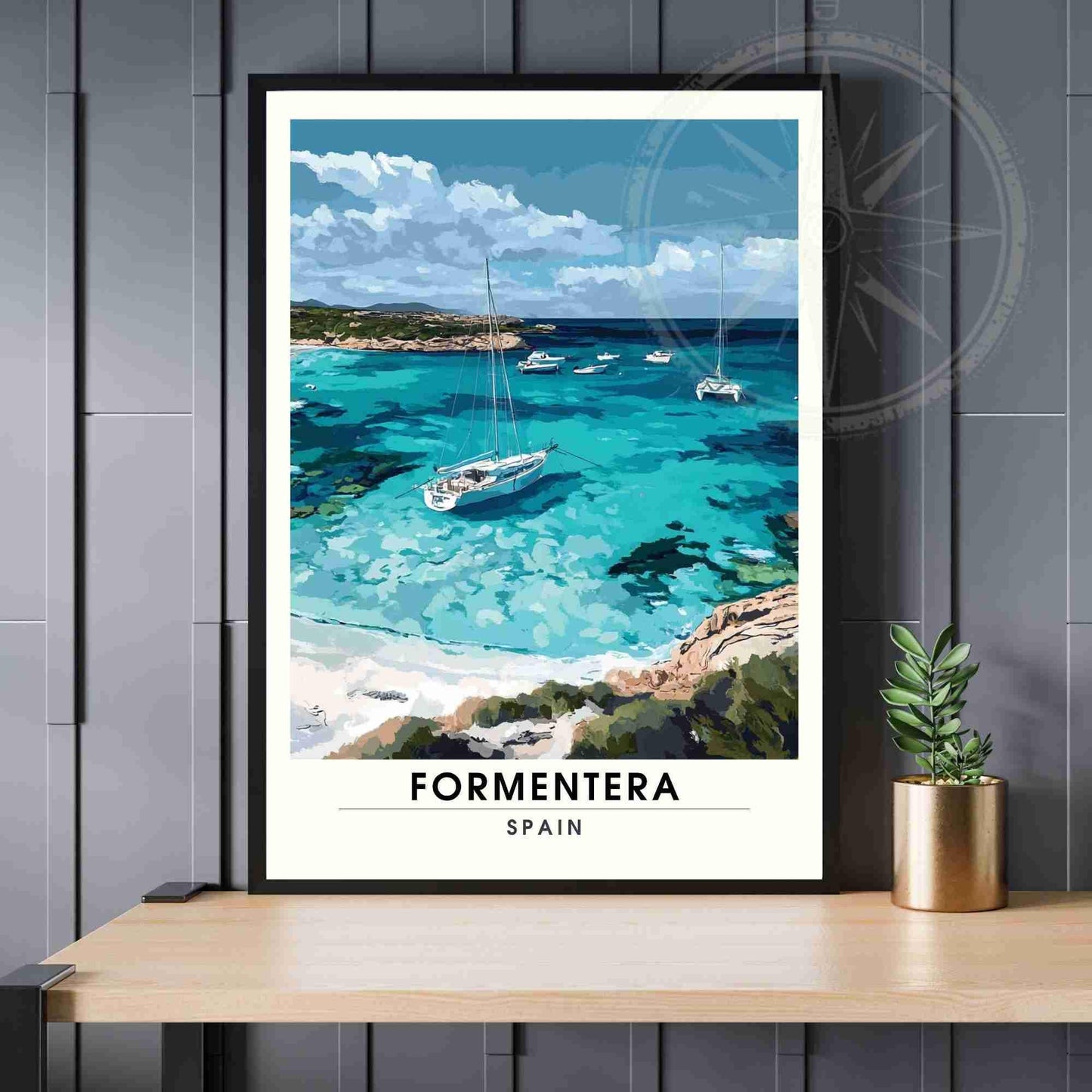 Affiche Formentera | Impression de voyage Formentera, Îles Baléares