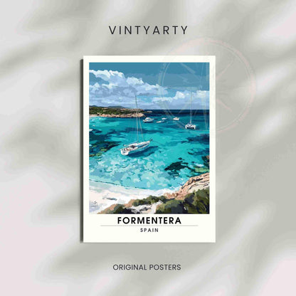 Affiche Formentera | Impression de voyage Formentera, Îles Baléares