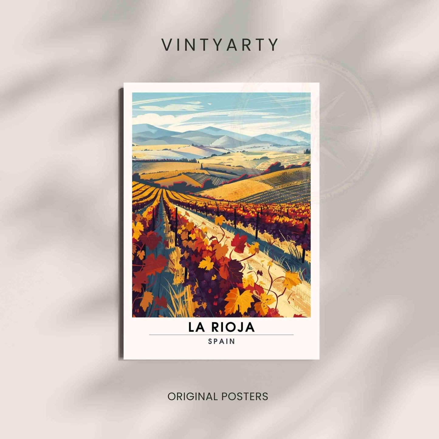 La Rioja Poster | La Rioja travel print, Spain