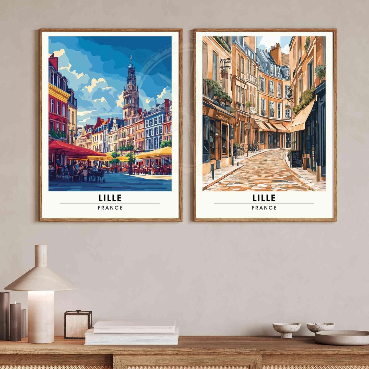 Affiche Lille | Impression de voyage Lille, France - Vieux-Lille