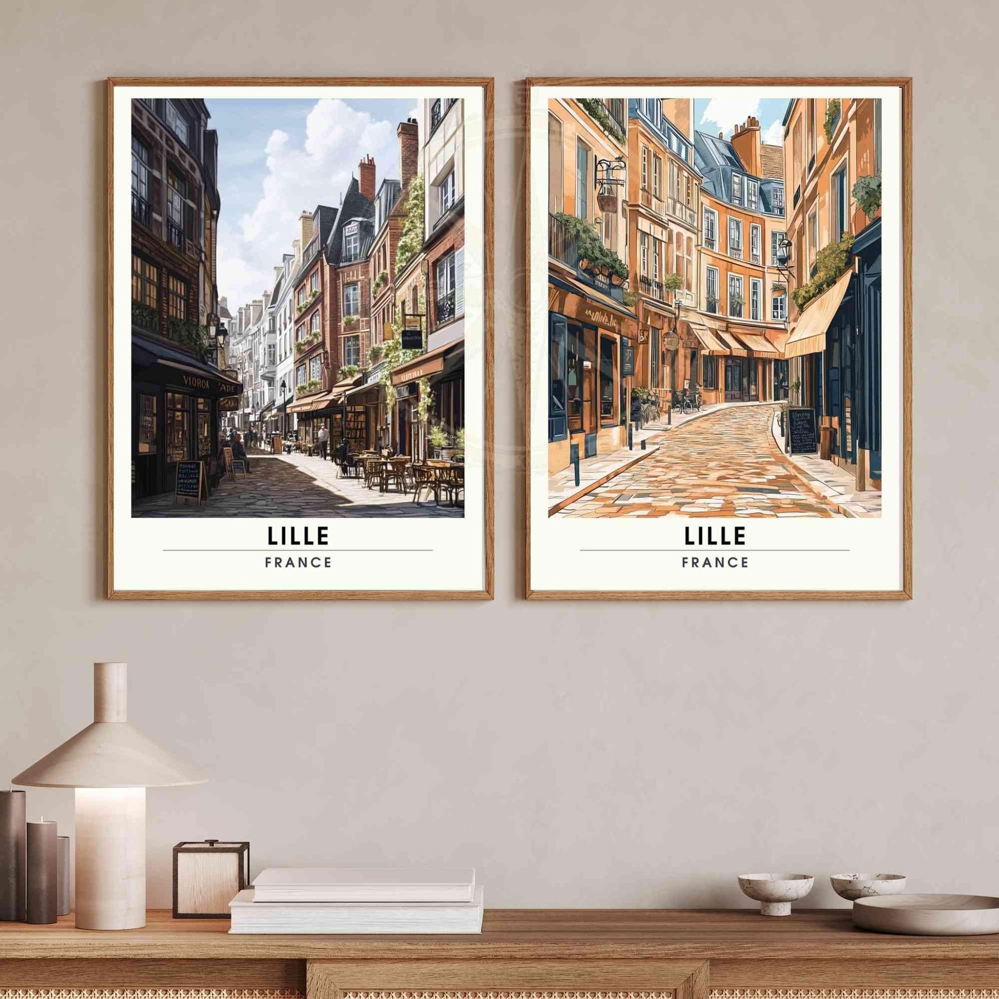 Affiche Lille | Impression de voyage Lille, France - Vieux-Lille