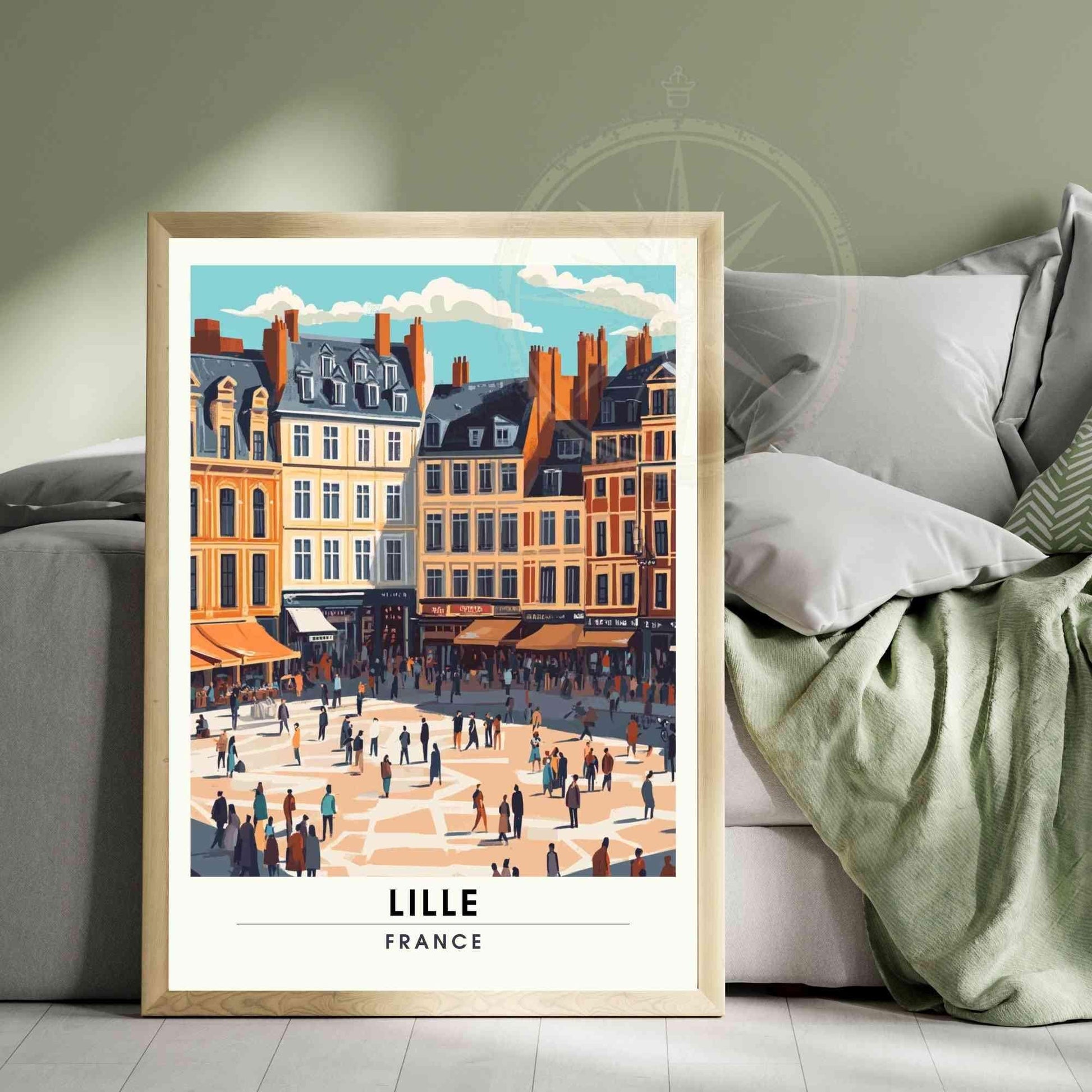 Affiche de voyage Lille | Impression Lille, France