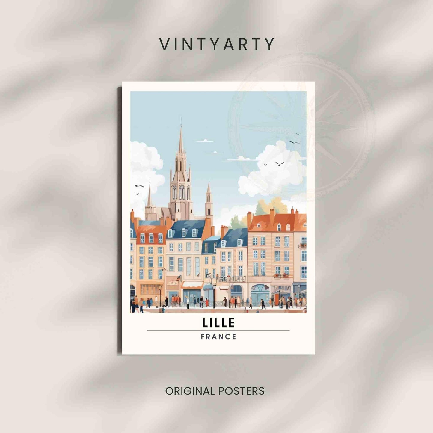 Affiche de voyage Lille | Impression Lille, France