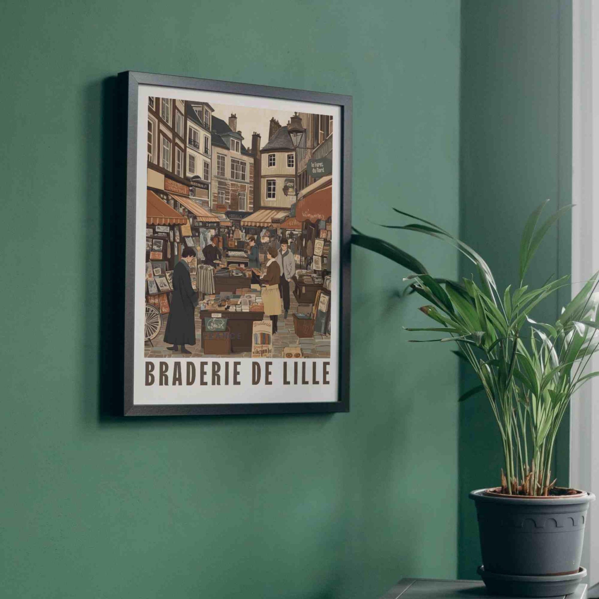 Affiche Braderie de Lille | Impression vintage Lille, France