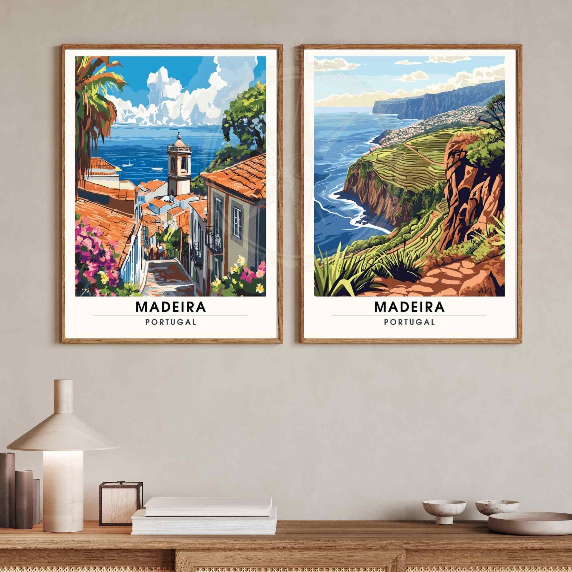 Affiche Madère | Impression de voyage Madère, Portugal - Funchal