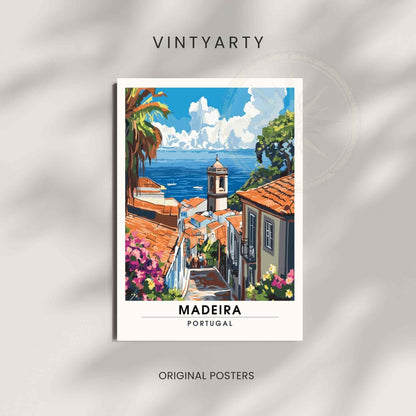 Affiche Madère | Impression de voyage Madère, Portugal - Funchal