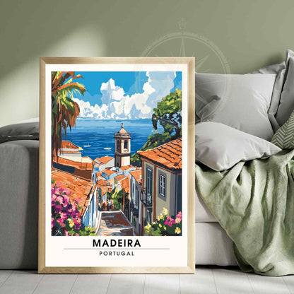 Affiche Madère | Impression de voyage Madère, Portugal - Funchal