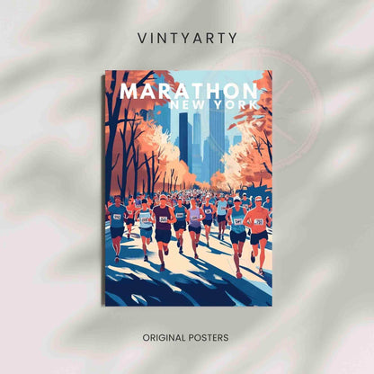 New York Marathon Poster | Marathon printing | New York poster