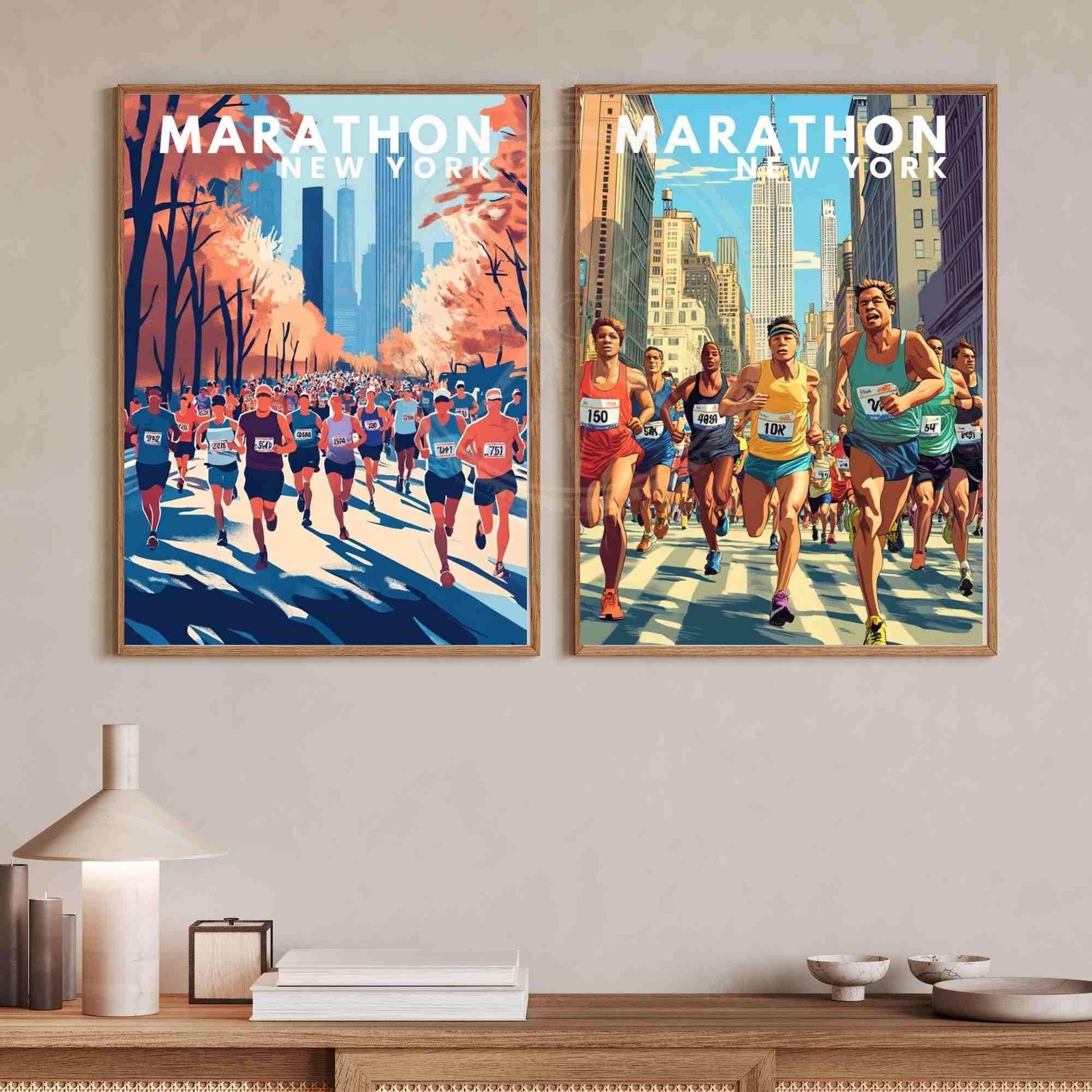 Affiche Marathon de New York | Impression Marathon | Affiche New York city