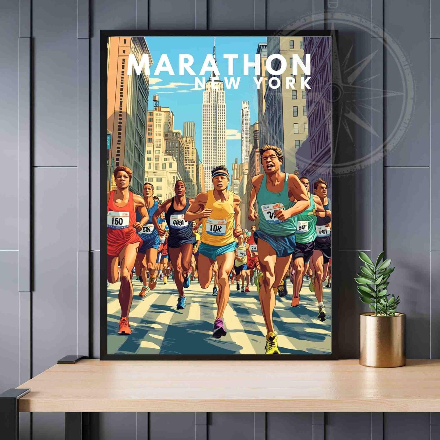 New York Marathon Poster | Marathon printing | New York travel poster