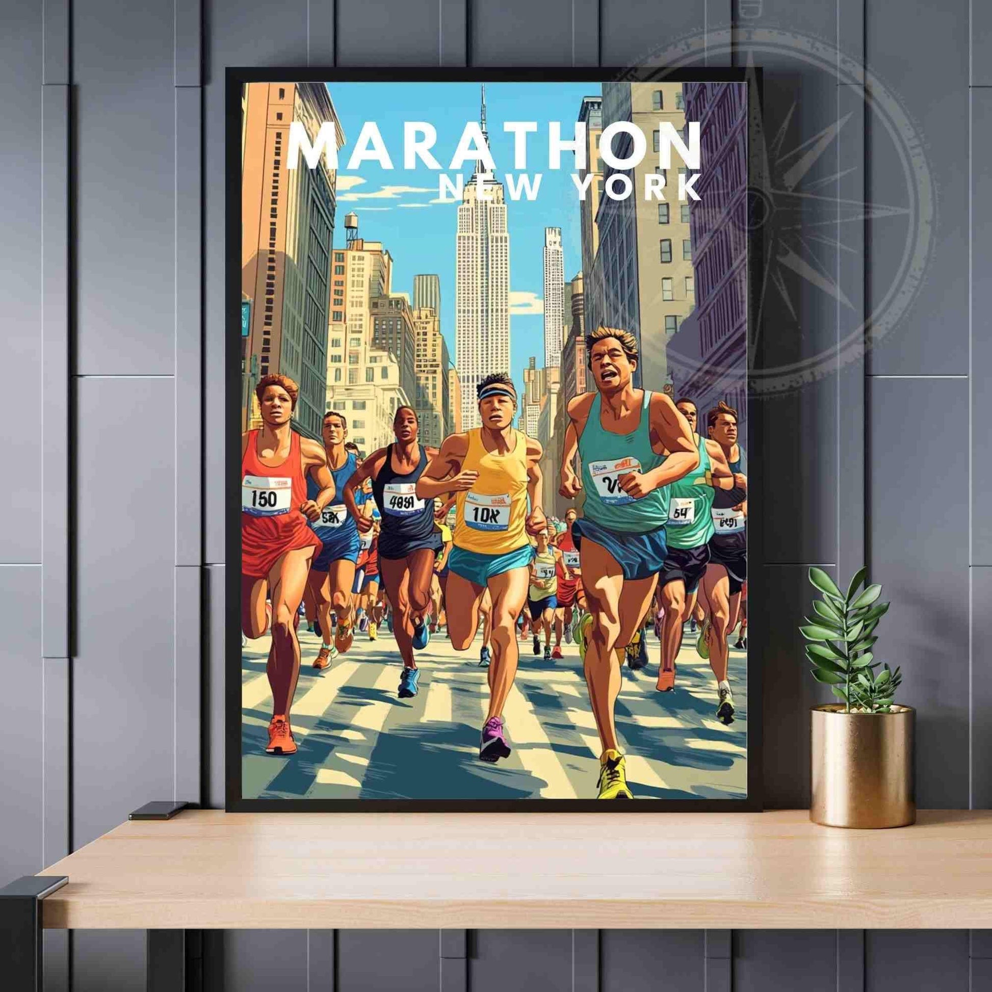 New York Marathon Poster | Marathon printing | New York travel poster