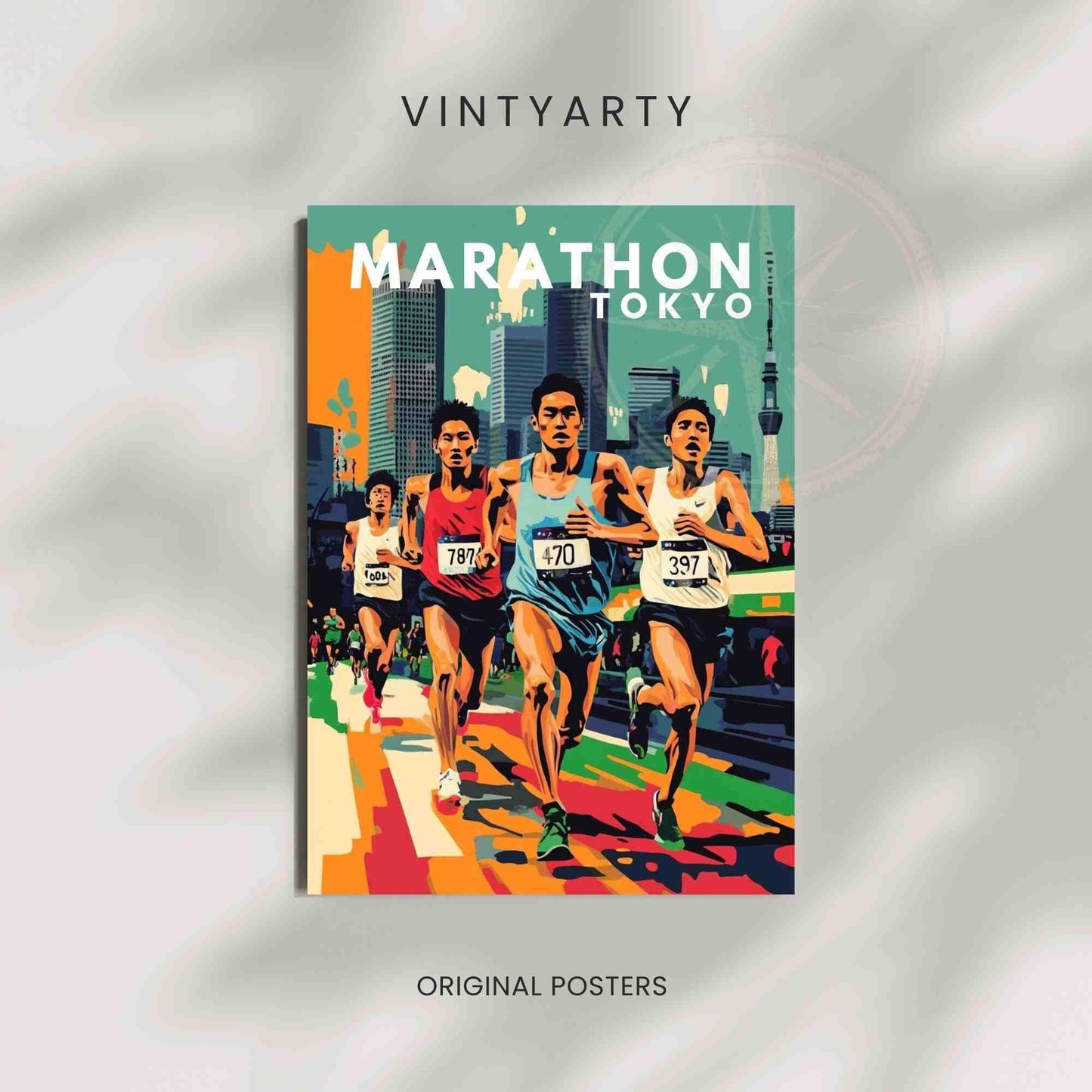 Tokyo Marathon Poster | Marathon print | Tokyo poster