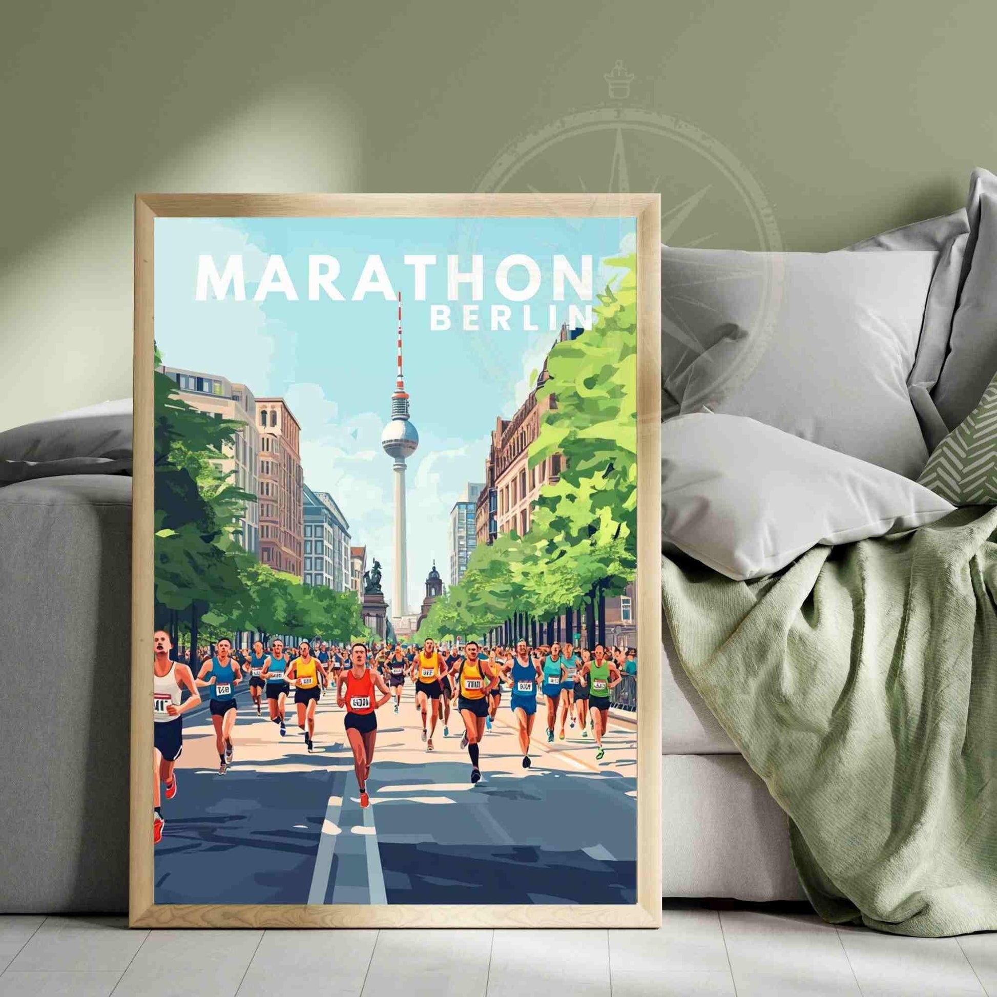 Berlin Marathon Poster | Marathon print | Berlin travel poster