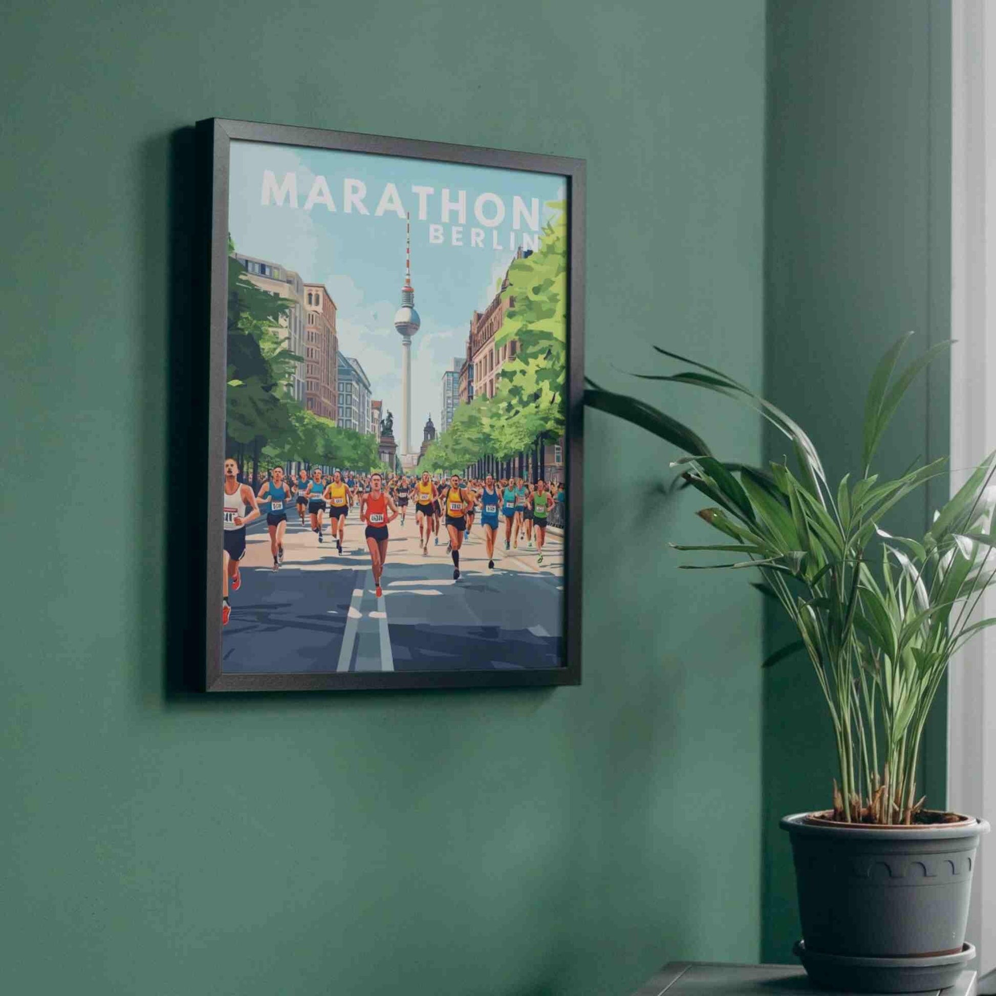 Affiche Marathon de Berlin | Impression Marathon | Affiche de voyage Berlin