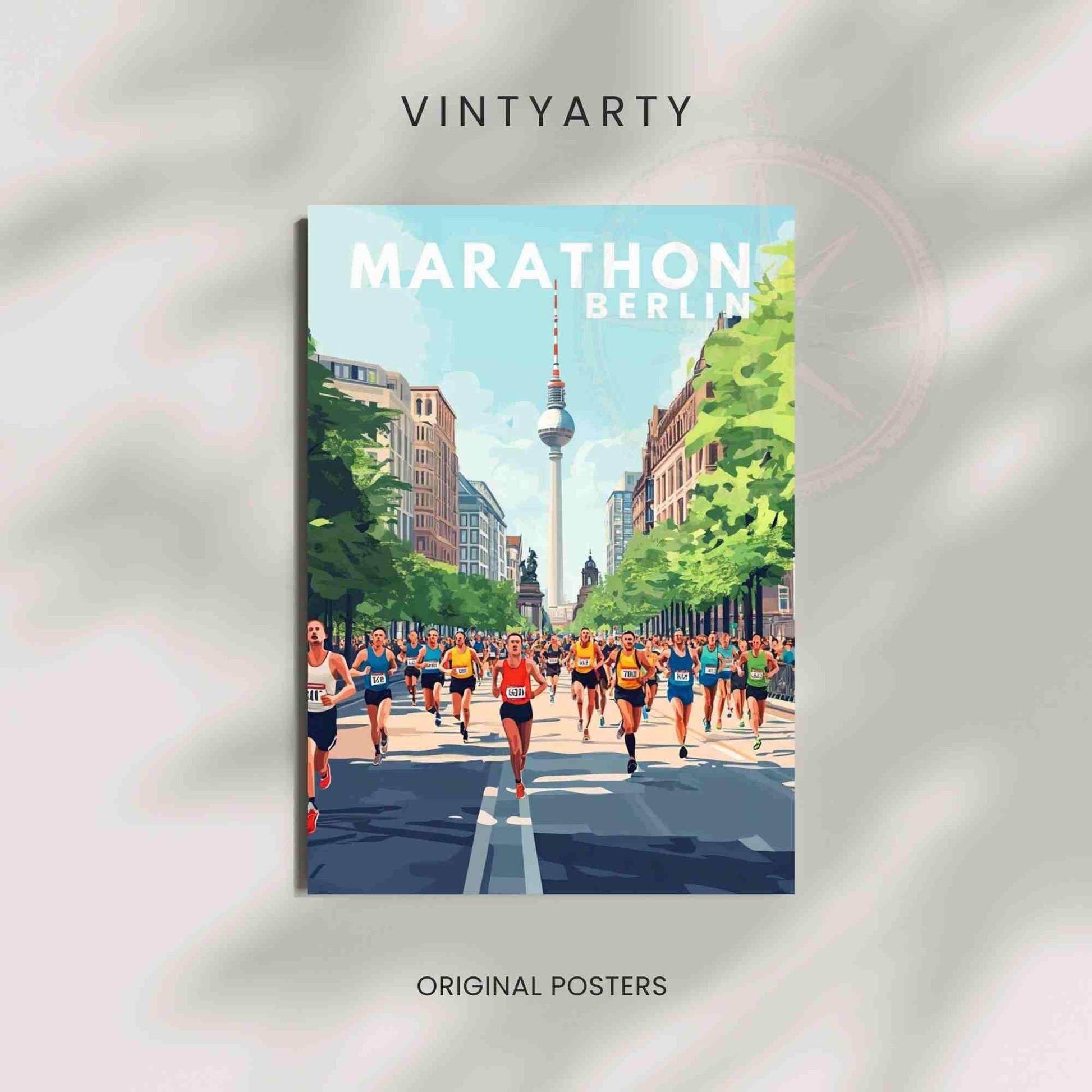 Berlin Marathon Poster | Marathon print | Berlin travel poster