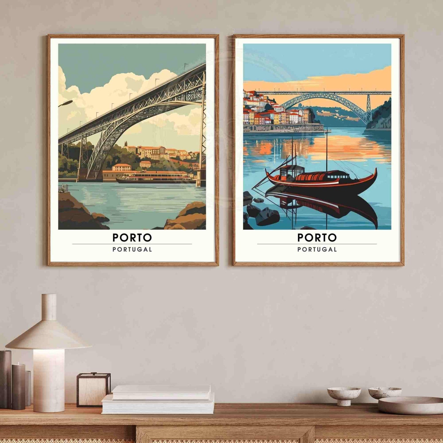 Affiche Porto | Impression de voyage Porto, Portugal - Pont Dom-Luís