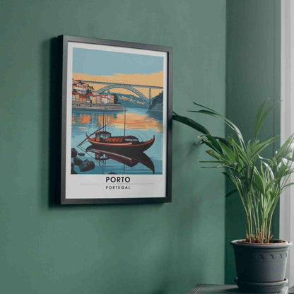 Porto Poster | Porto travel print - Dom Luís I Bridge