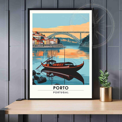 Affiche Porto | Impression de voyage Porto, Portugal - Pont Dom-Luís