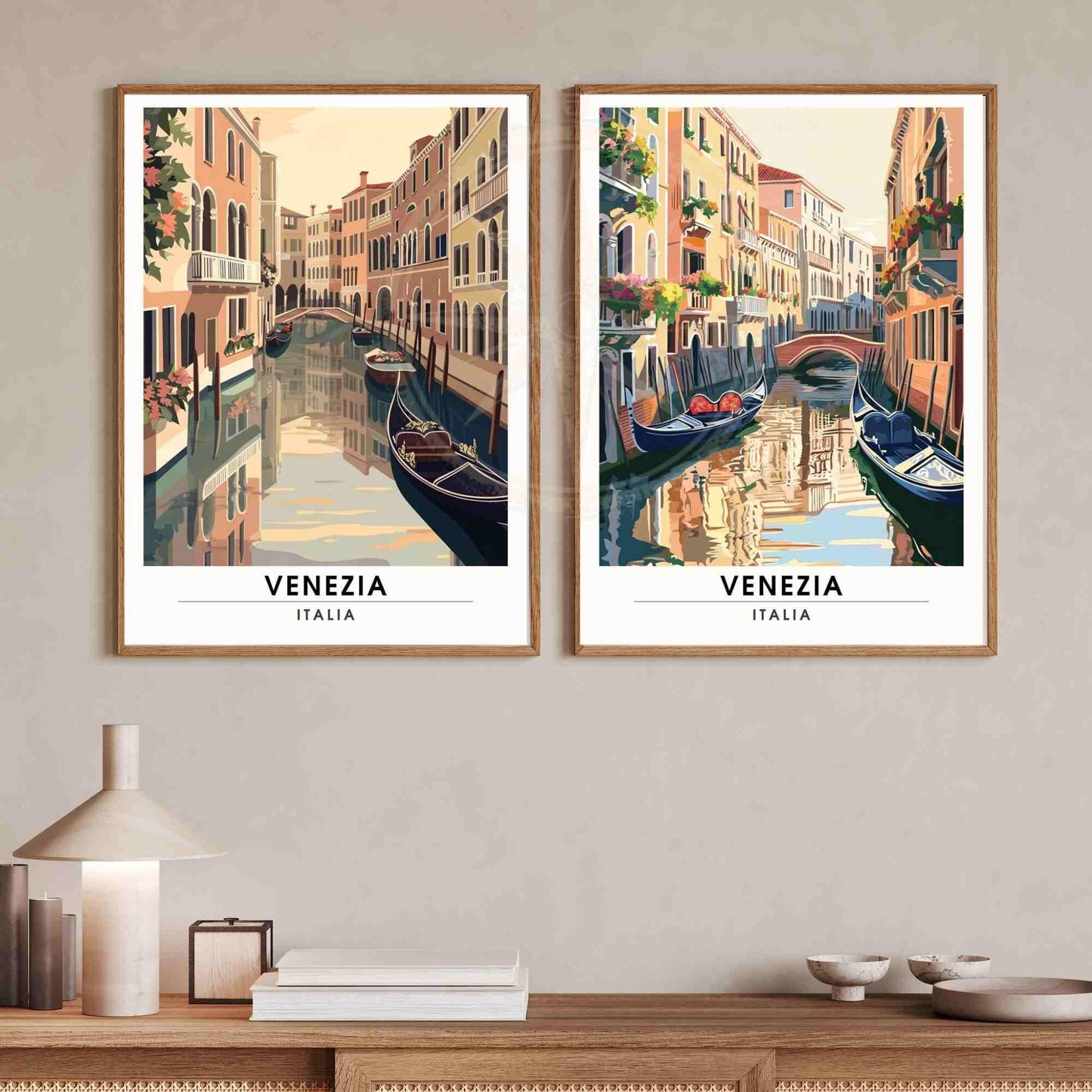 Affiche Venise | Impression Venise, Italie - Gondole