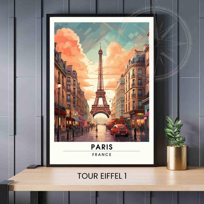 Affiche Tour Eiffel, Paris