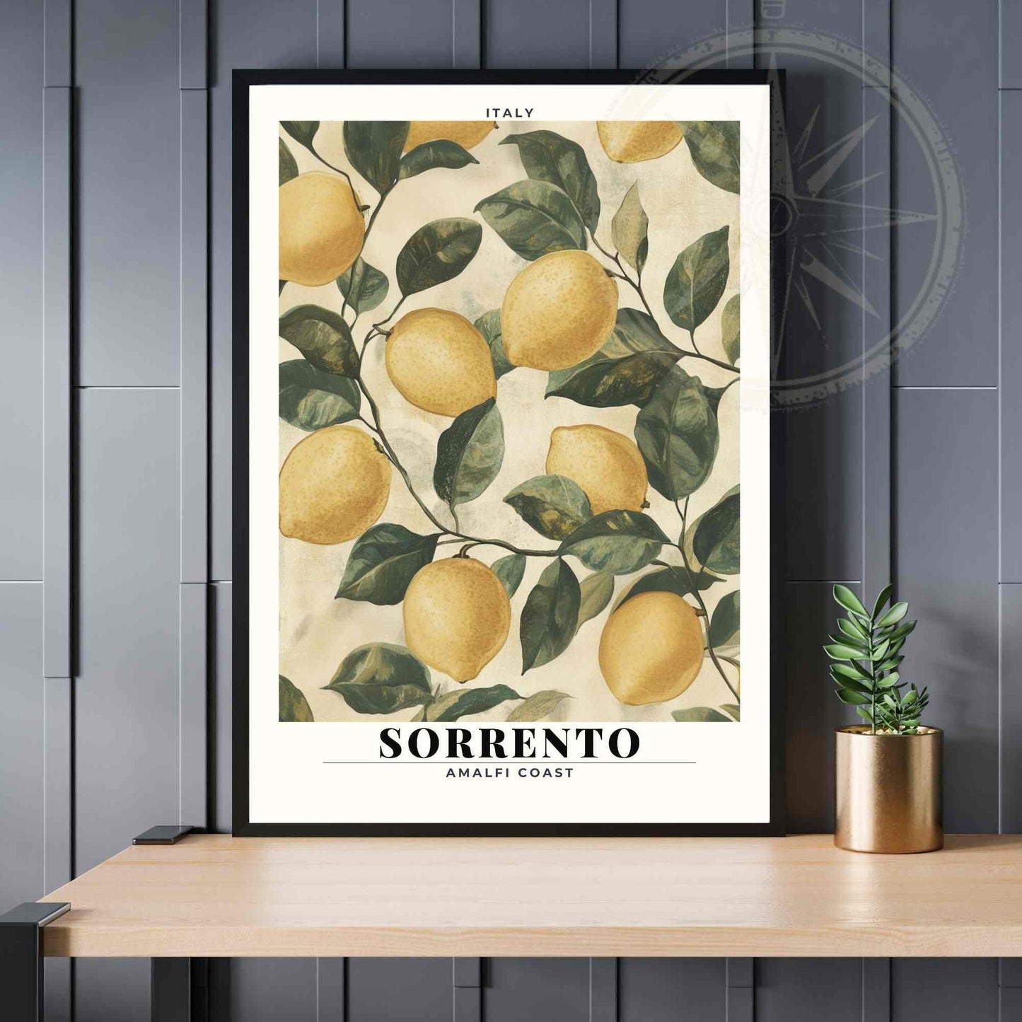 Sorrento lemon Poster | Sorrento print, Italy | Vintage poster