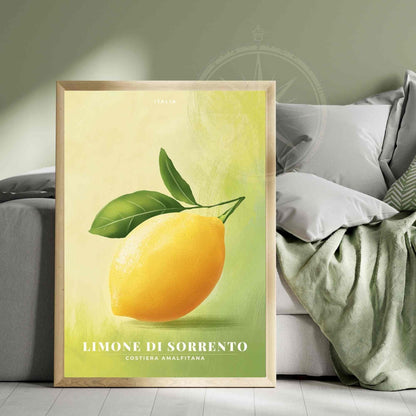 Affiche citron de Sorrente | Impression Sorrente | Affiche minimaliste